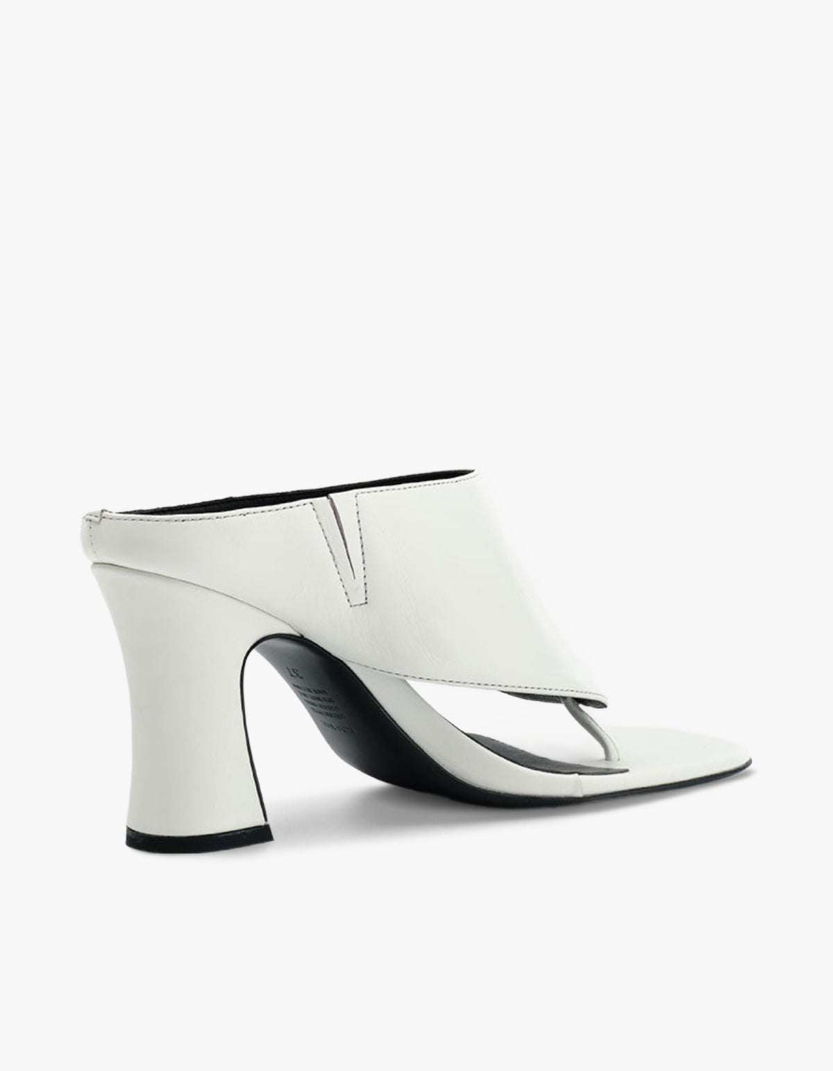 Jaden Heel - Ivory Oily Crinkle Leather
