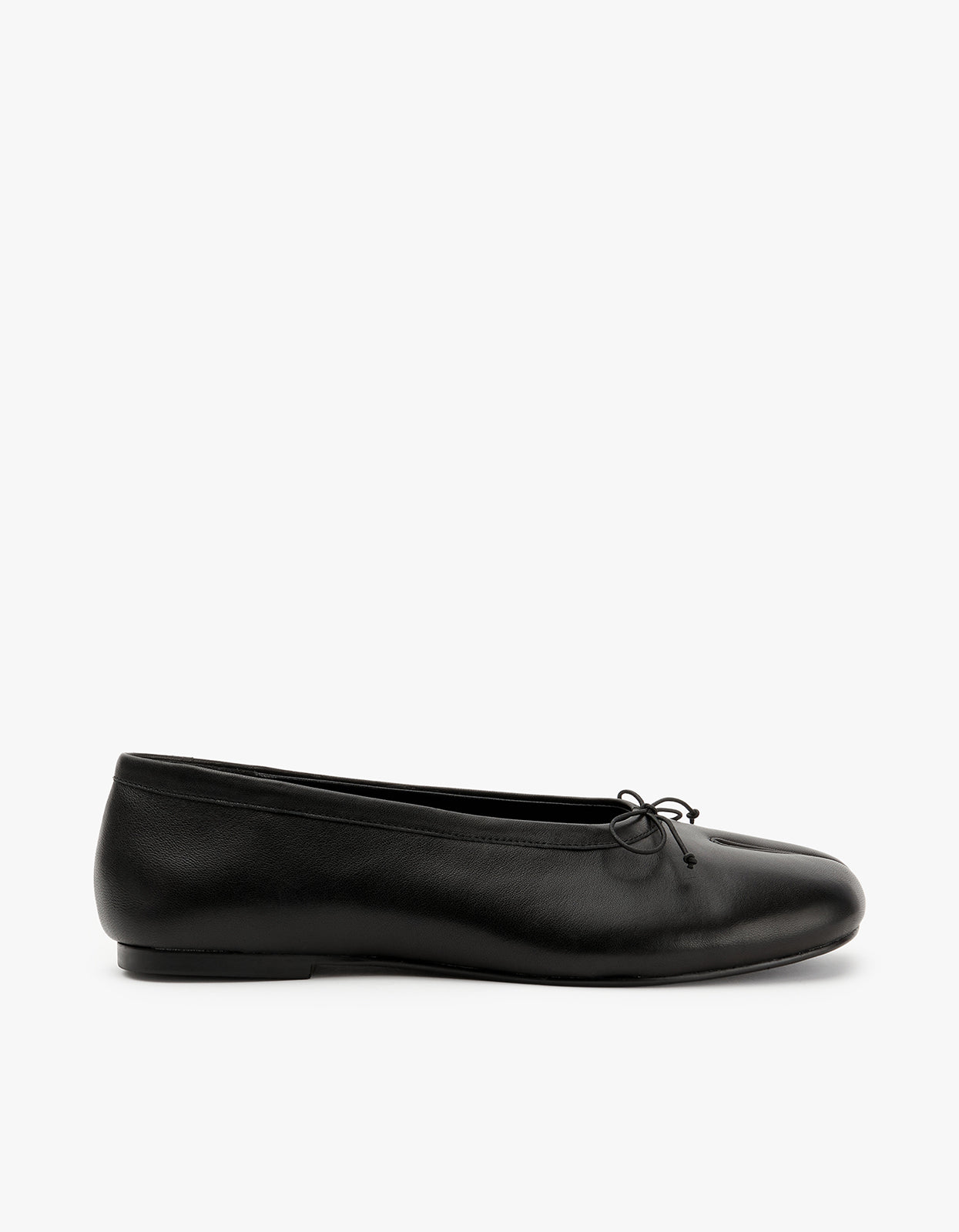 Lana Tabi Ballet Flat - Black Leather