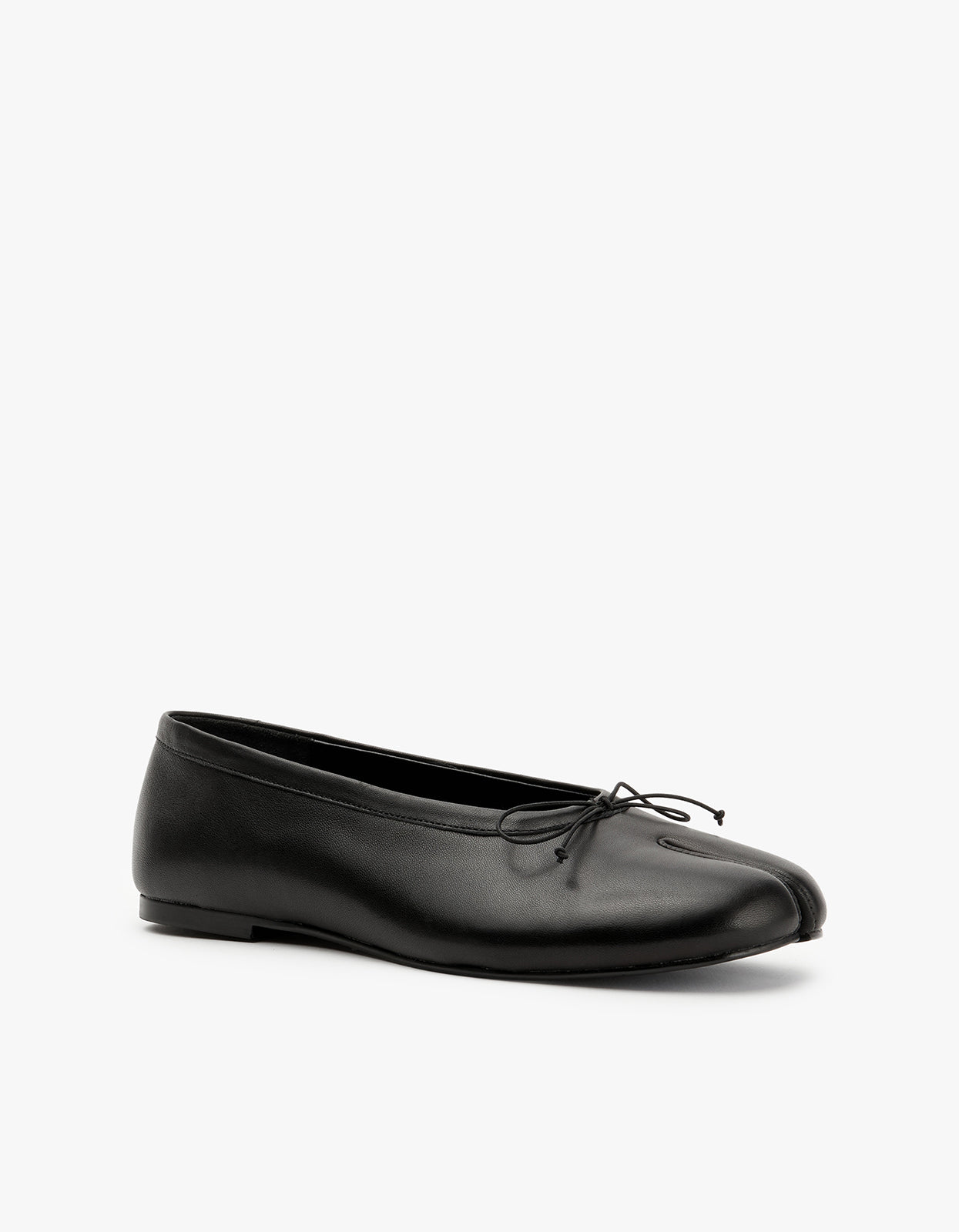 Lana Tabi Ballet Flat - Black Leather