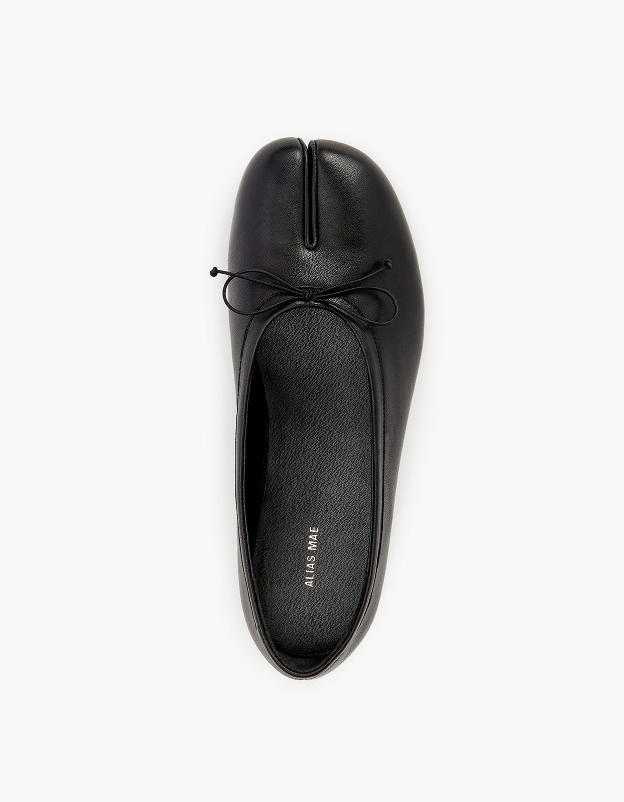 Lana Tabi Ballet Flat - Black Leather