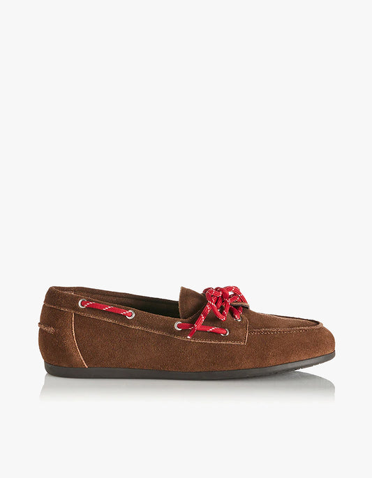 Teddy Loafer - Mocha - Red Suede
