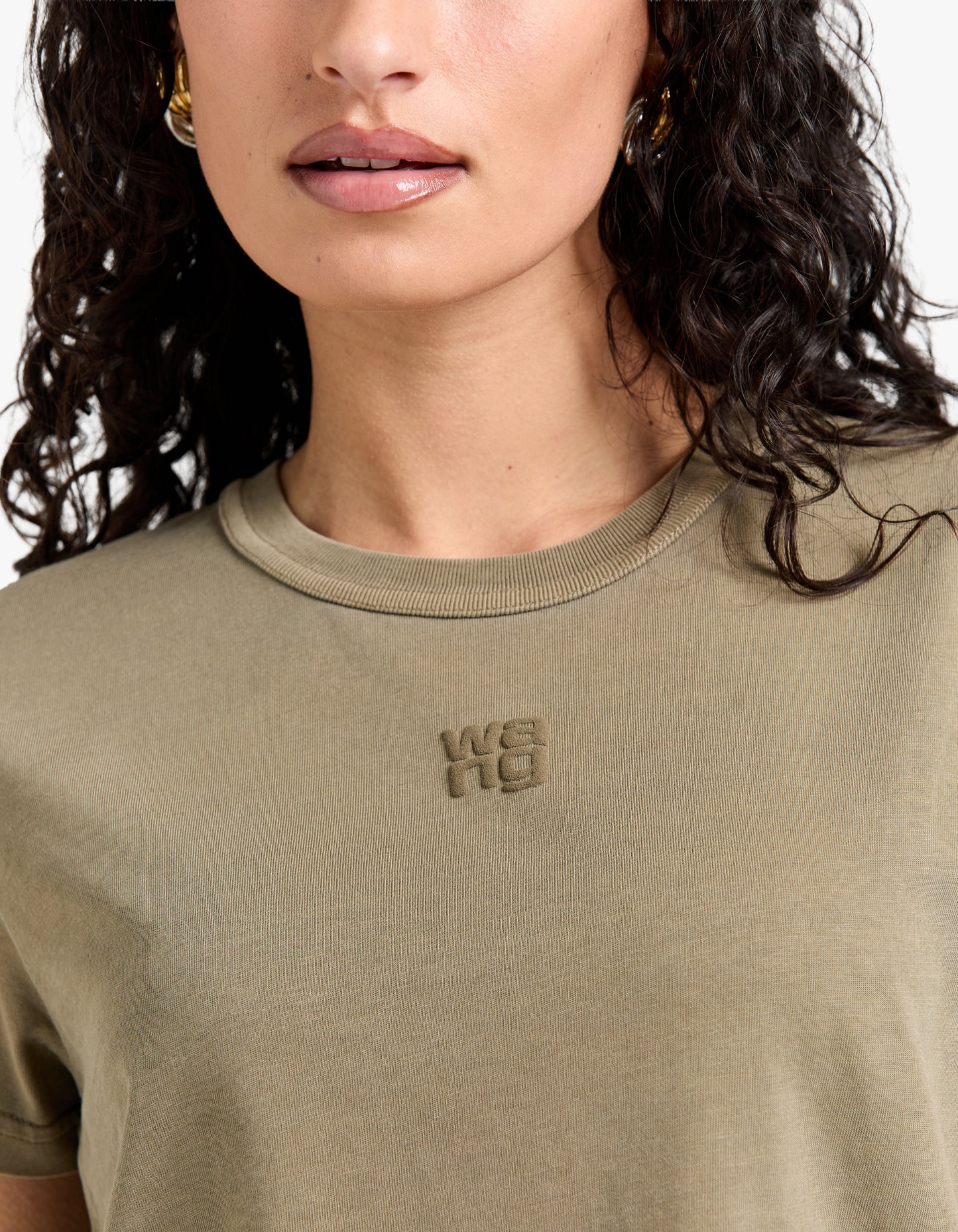 Essential Jsy Shrunken Tee W/ Puff Logo - Washed Walnut