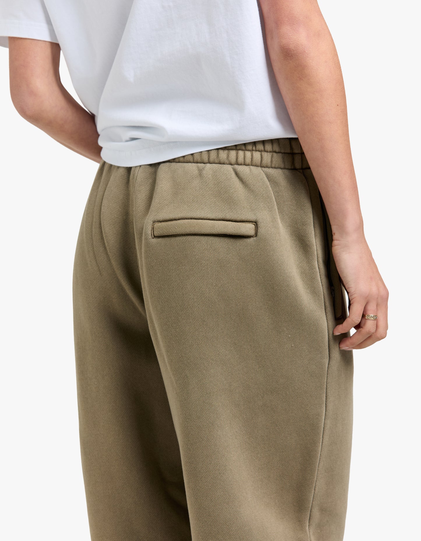 Essential Terry Classic Sweatpant Puff Paint Logo - Washed Walnut