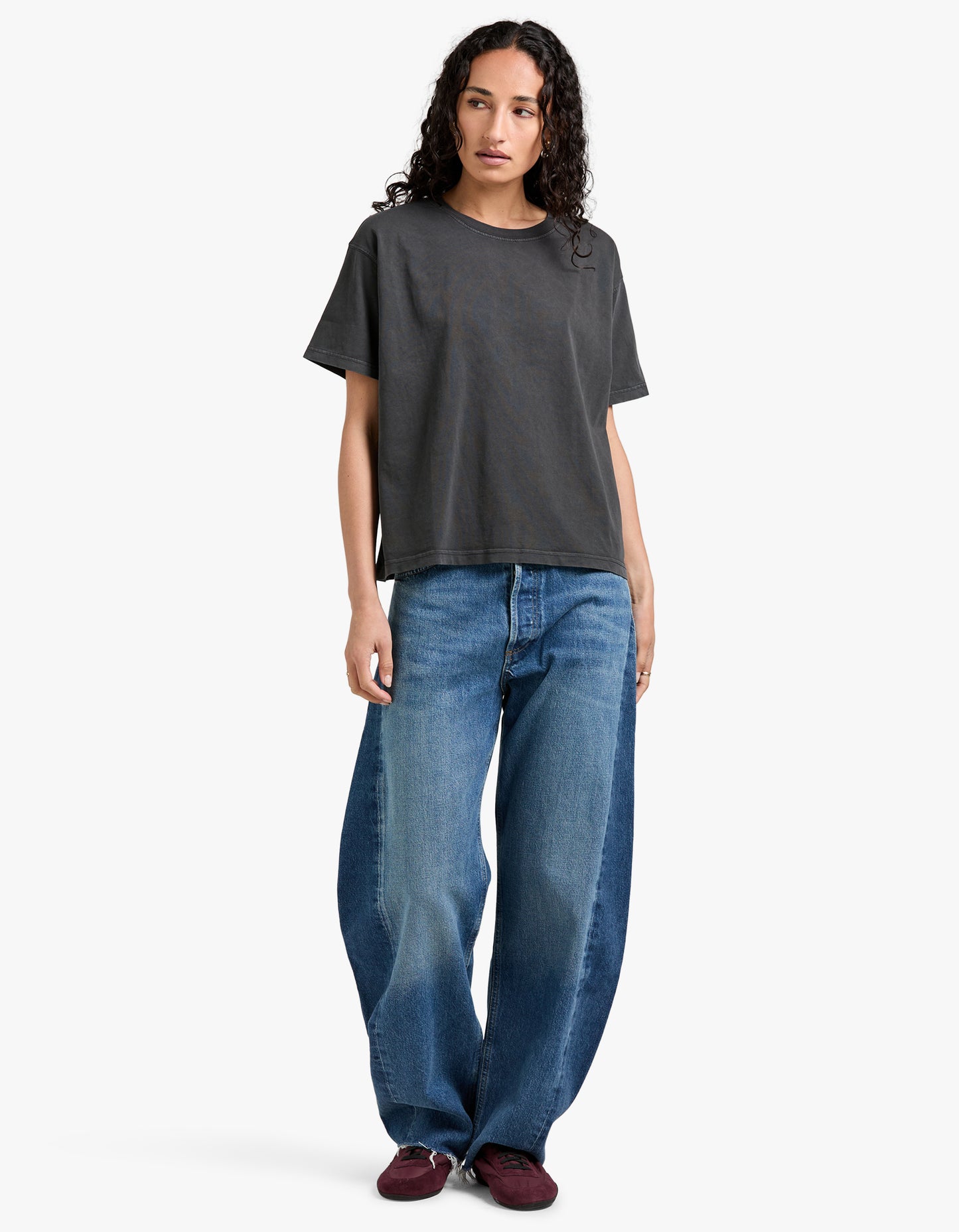 Womens T-Shirt Fizvalley - Vintage Carbon