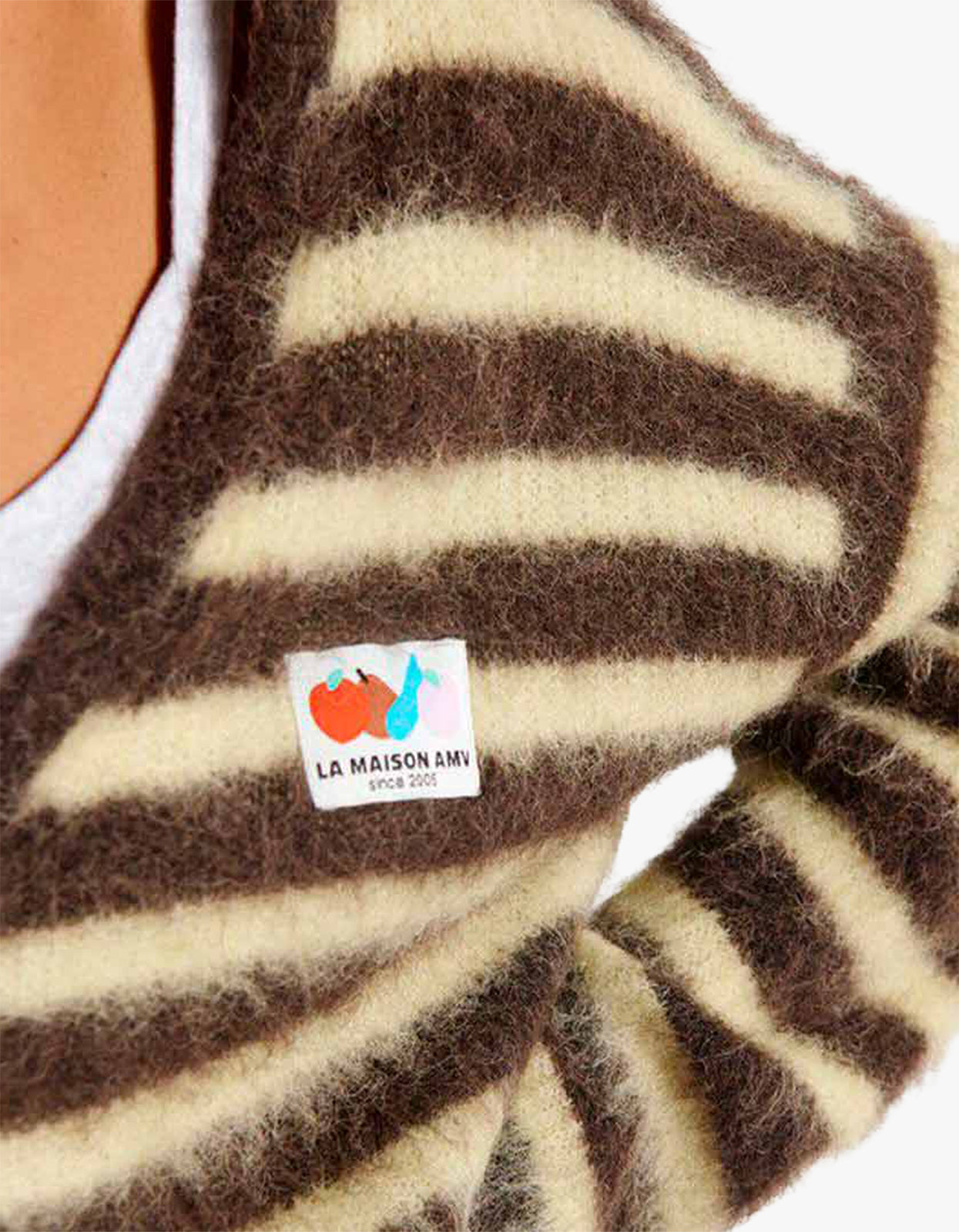 Womens Cardigan Nenybay - Root Striped Soy