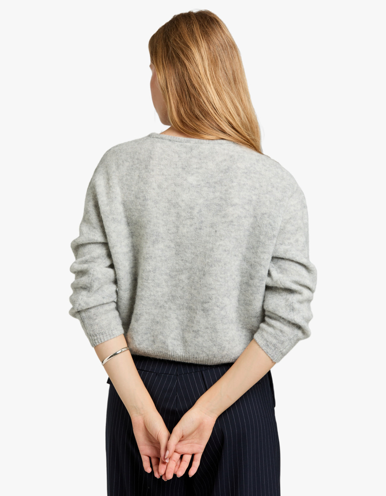 Womens Cardigan Vitow - Light Grey Melange