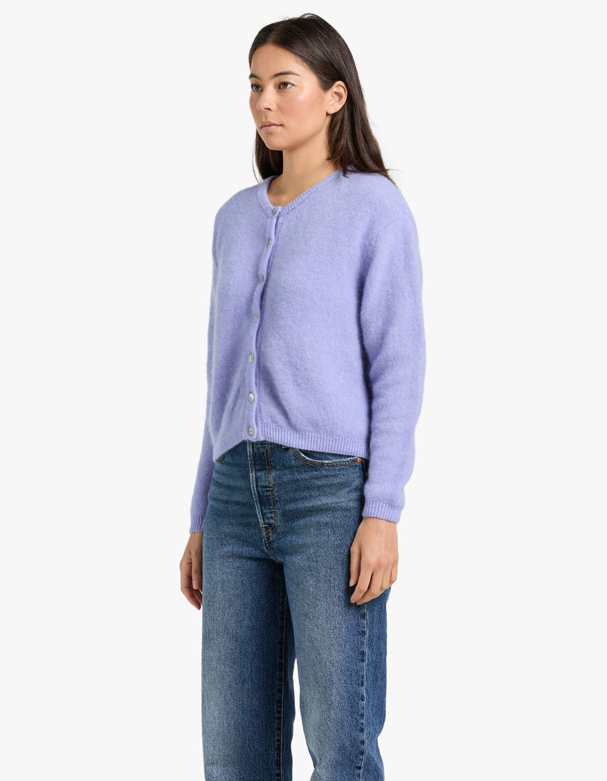 Superette | Womens Cardigan Vitow - Iris Melange