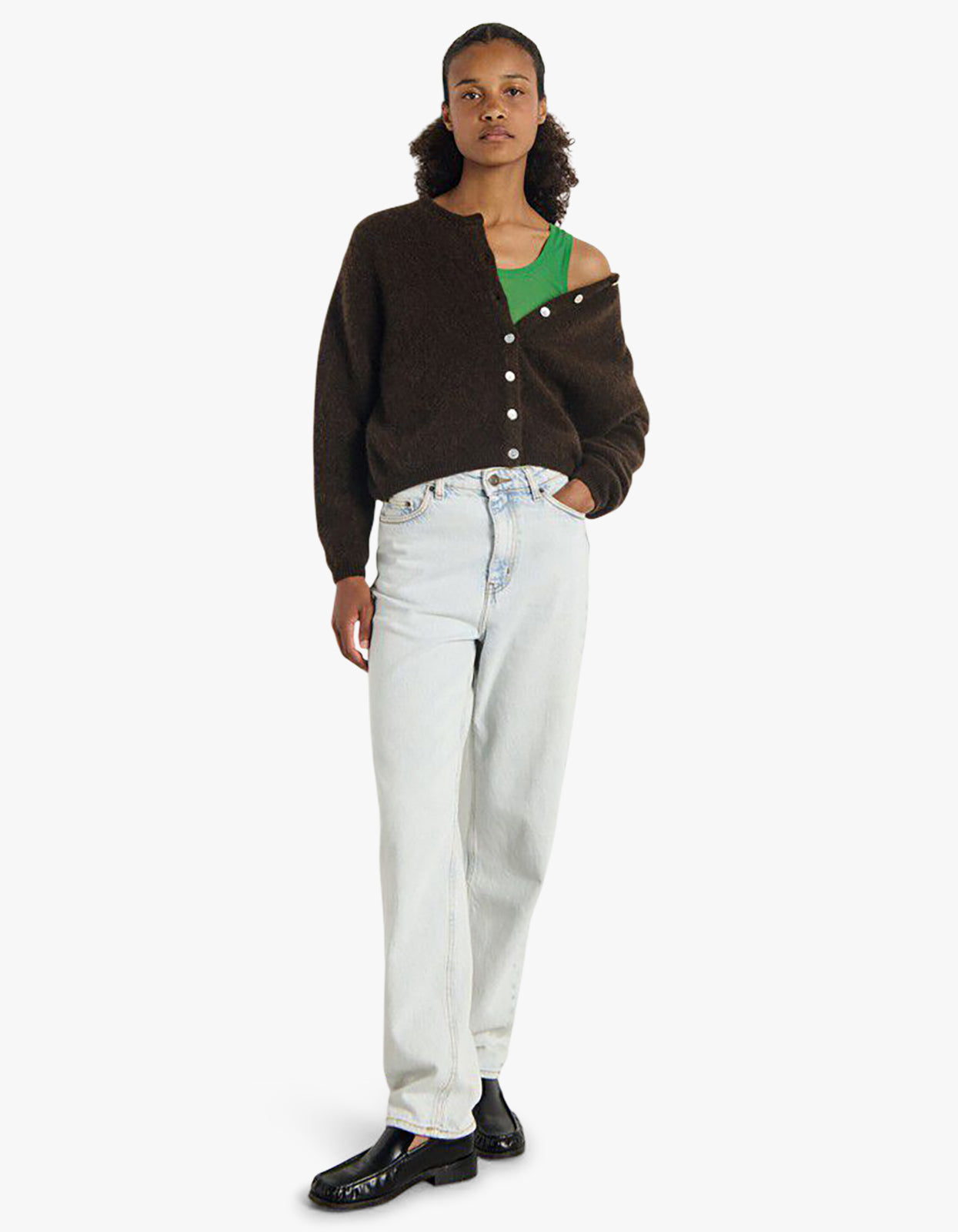 Womens Cardigan Vitow - Coffee Melange