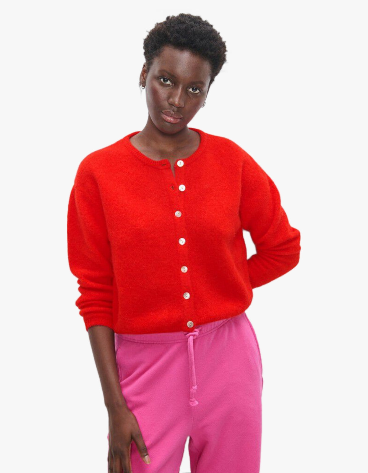 Womens Cardigan Vitow - Strawberry