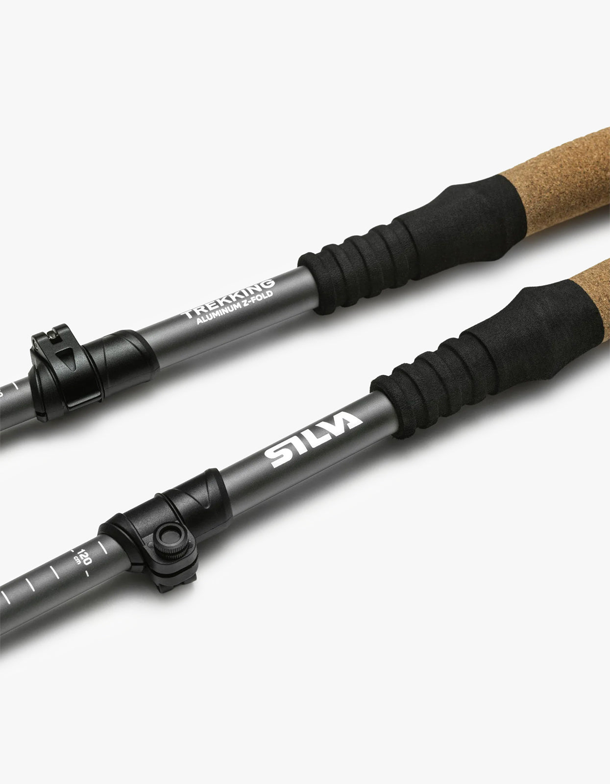 Trekking Poles Aluminium Z Fold - Grey