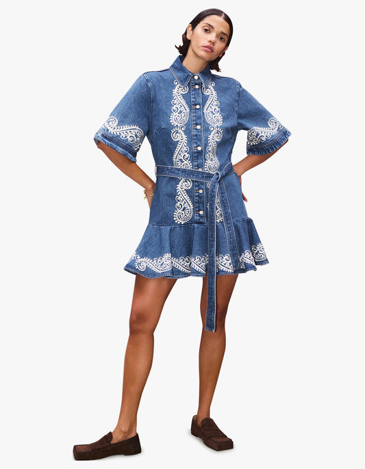 Jacones Denim Mini Dress - Indigo