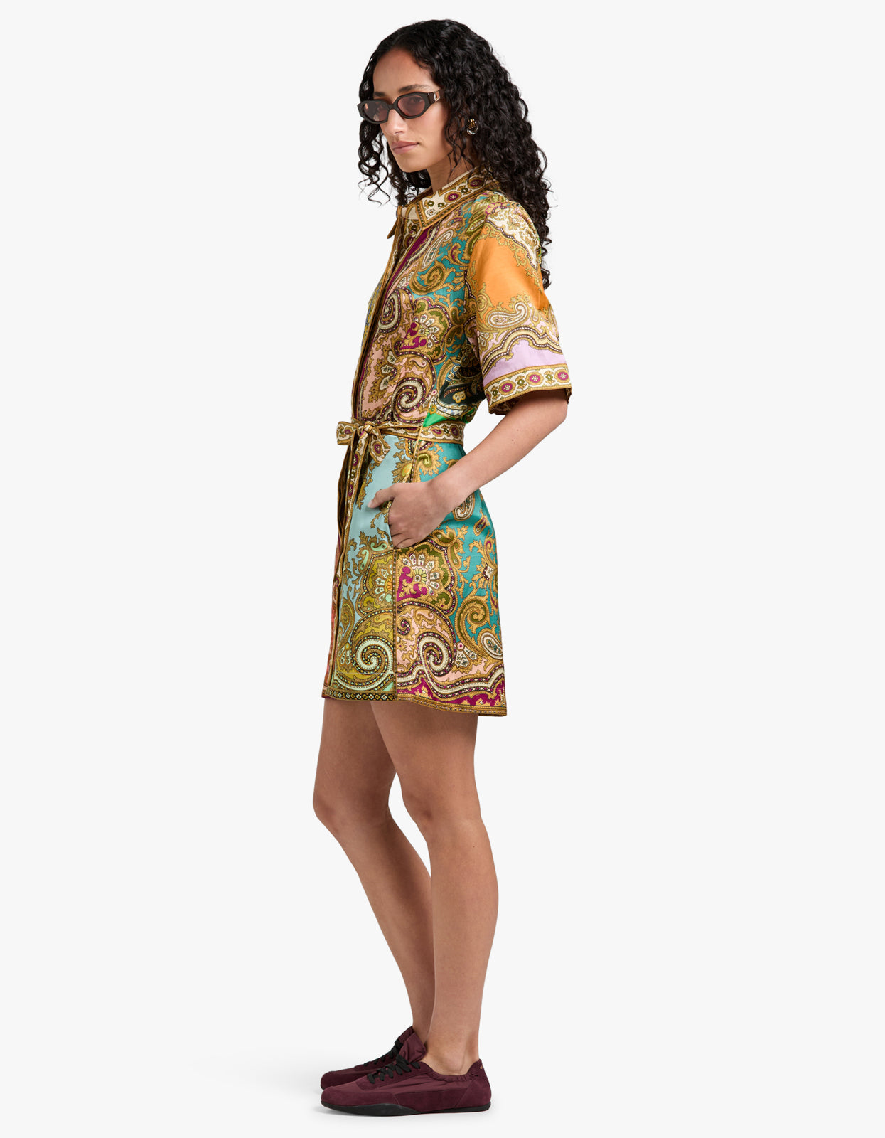 Clemenza Spliced Mini Dress - Multi