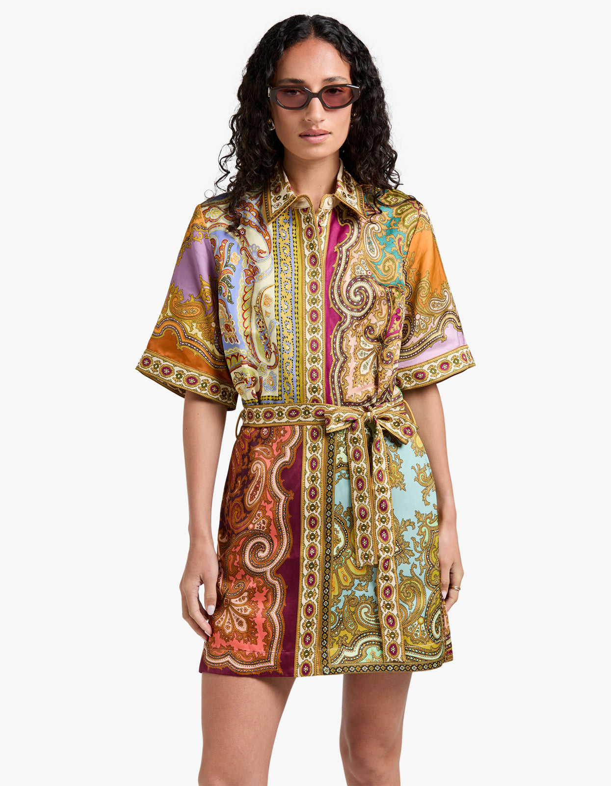 Clemenza Spliced Mini Dress - Multi