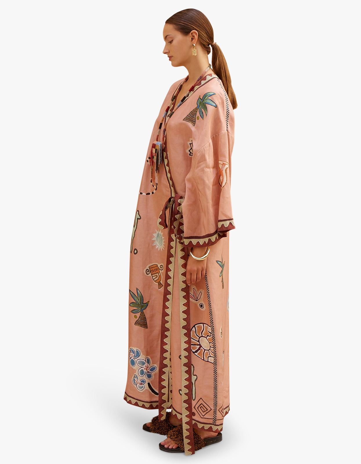 Laurence Wrap Midi Dress - Pink