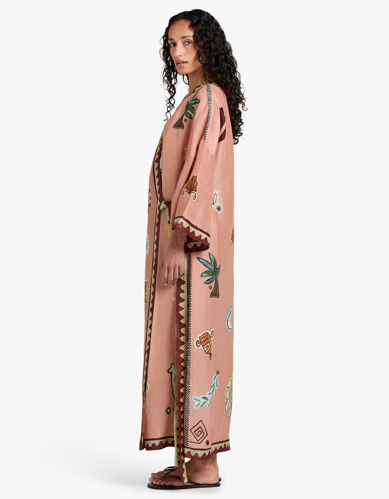 Laurence Wrap Midi Dress - Pink