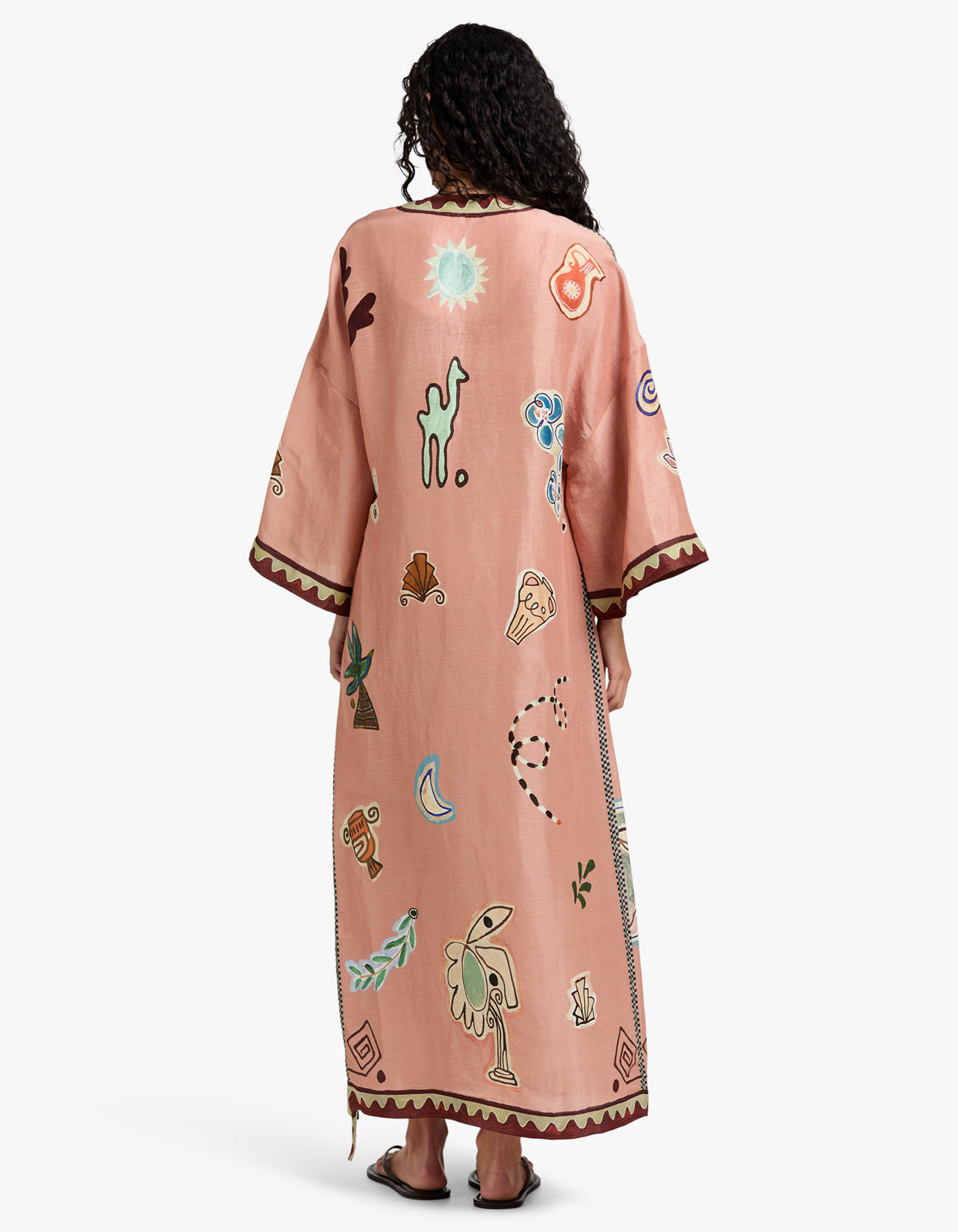 Laurence Wrap Midi Dress - Pink