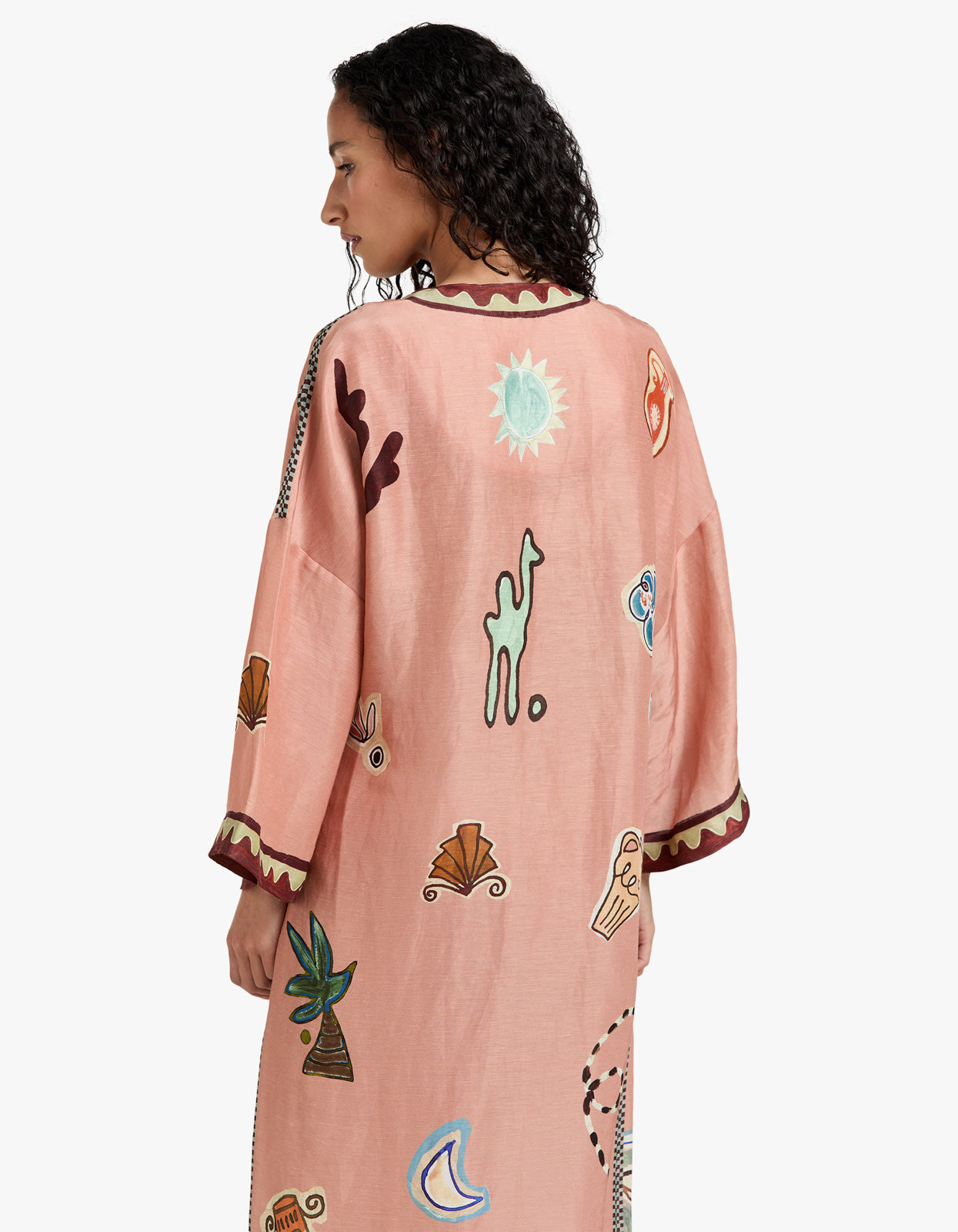 Laurence Wrap Midi Dress - Pink