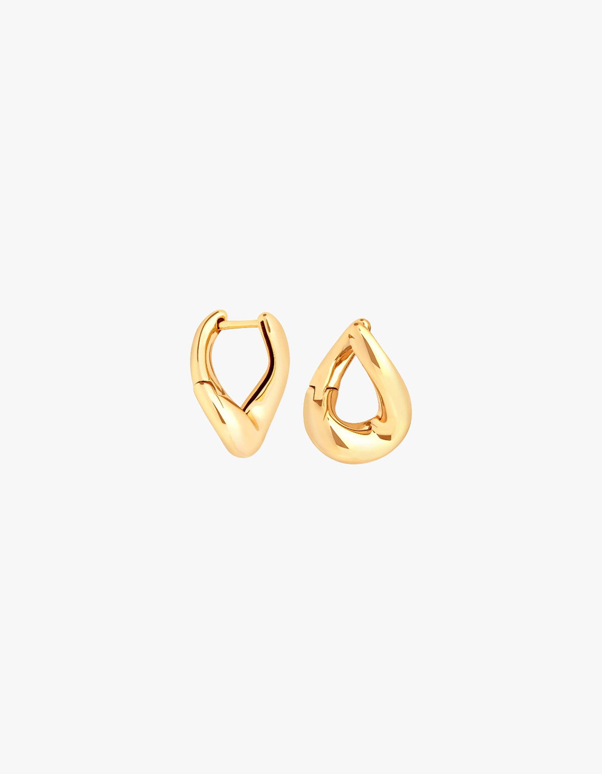 Molten Medium Hoops - Gold