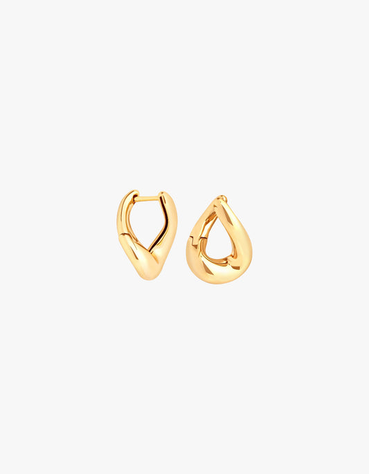Molten Medium Hoops - Gold