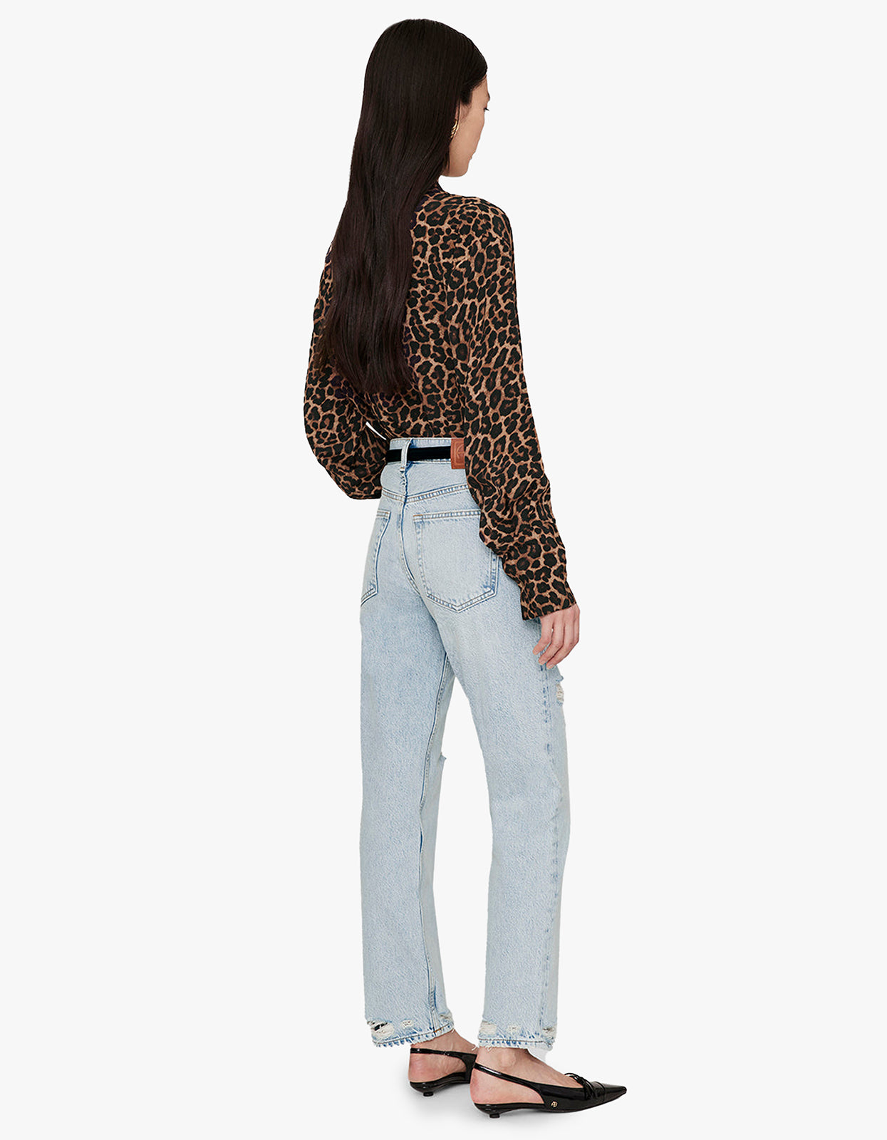 Bridget Shirt - Black And Brown Leopard