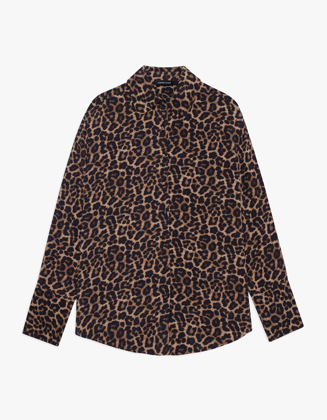 Bridget Shirt - Black And Brown Leopard