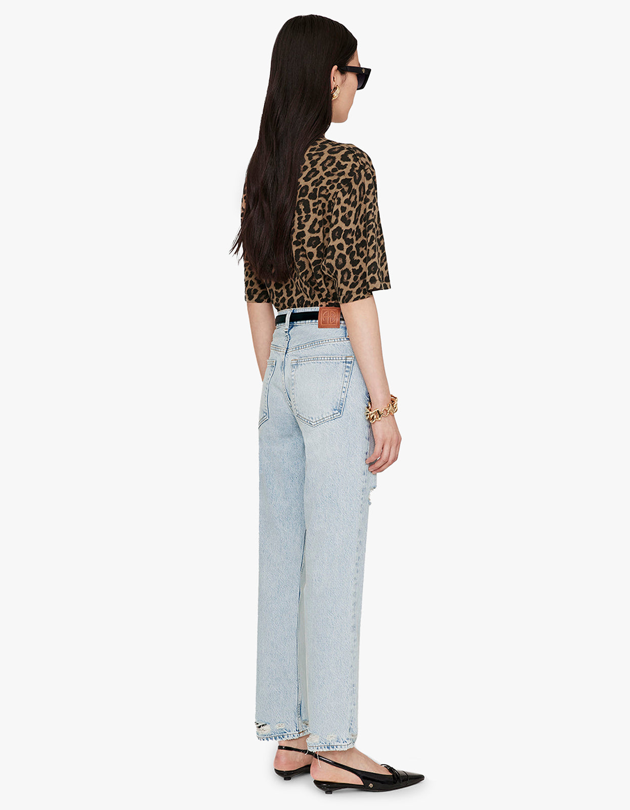 Avi Tee - Black And Brown Leopard