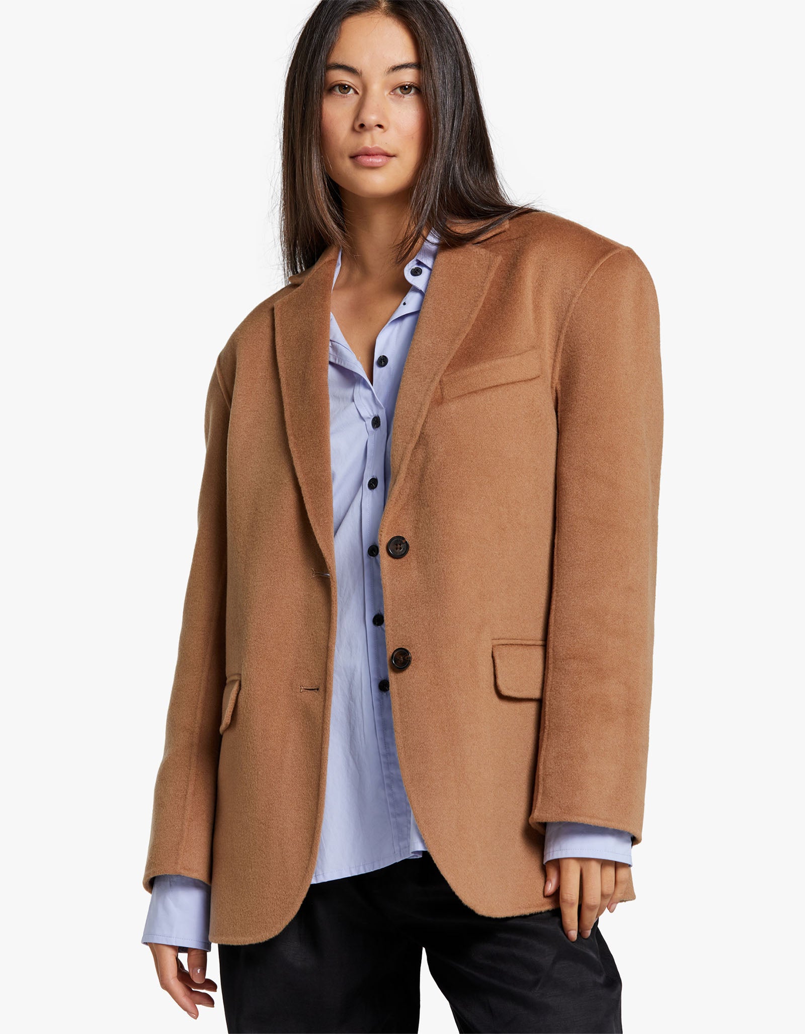 Superette Quinn Blazer Camel Cashmere Blend