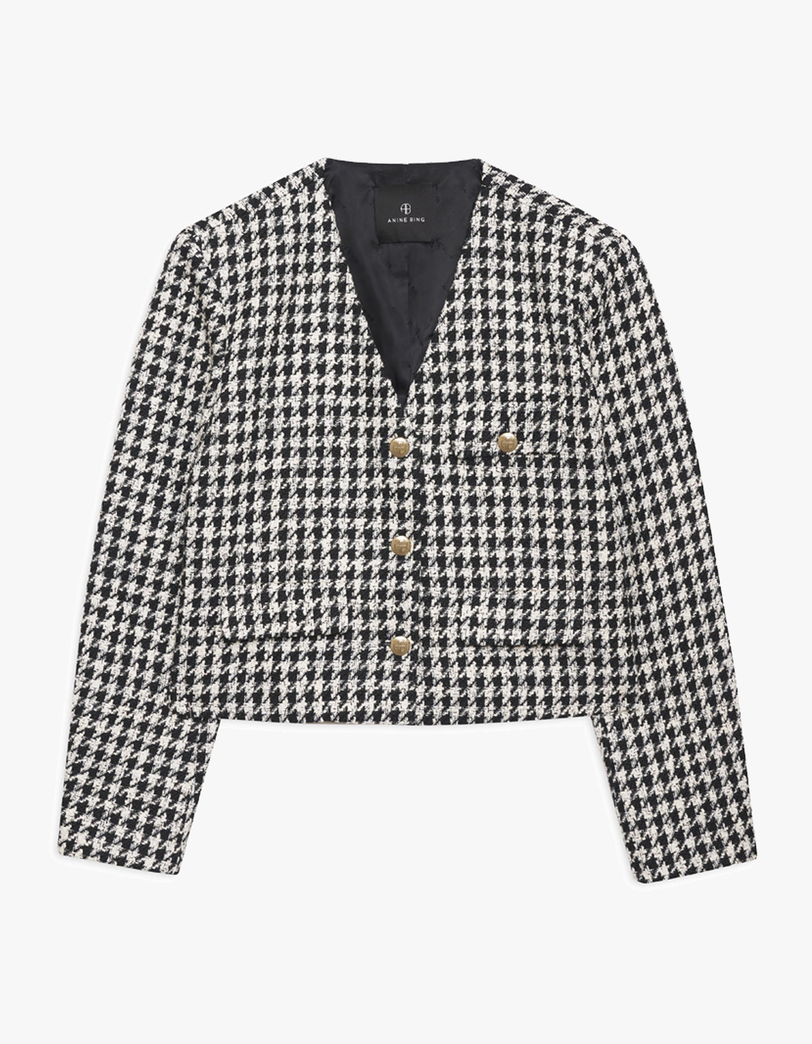 Superette Cara Jacket Cream And Black Houndstooth