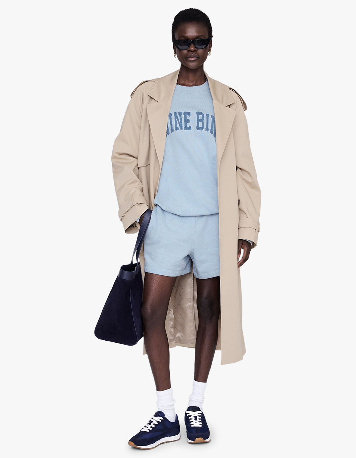 Kam Short Framed Monogram - Pale Blue