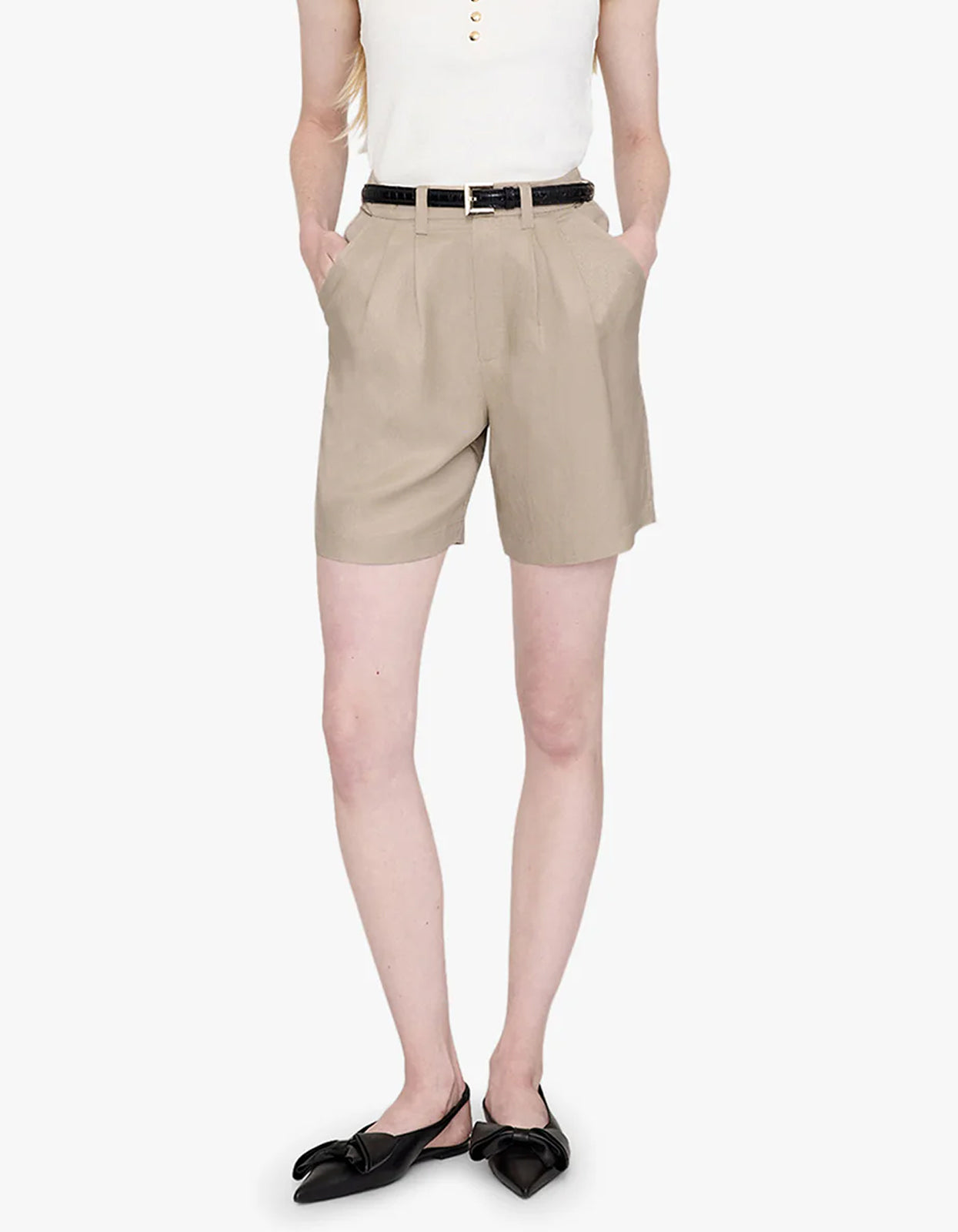 Carrie Short - Oatmeal Linen Blend