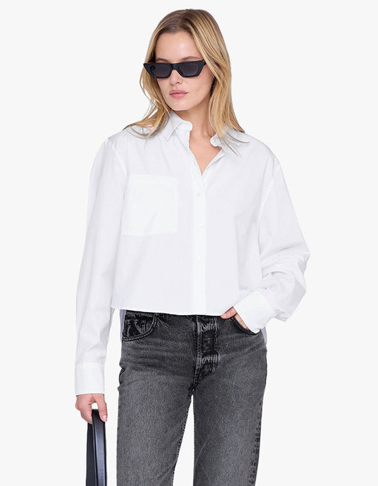 Essie Cropped Shirt - White