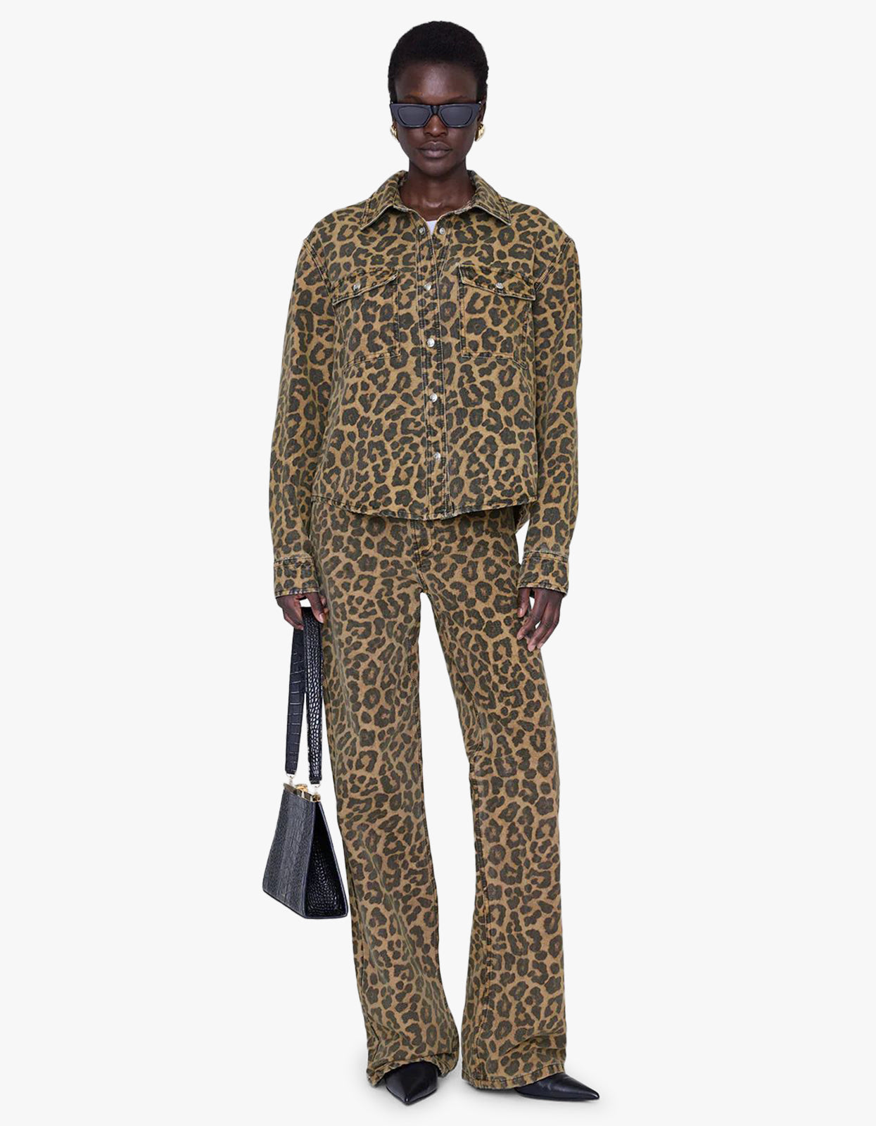 Paxton Shirt - Black And Brown Leopard