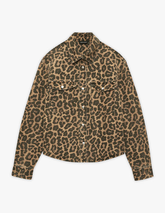 Paxton Shirt - Black And Brown Leopard