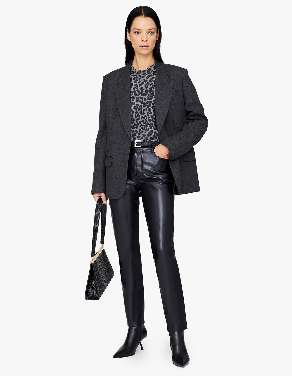 Miles Sweatshirt - Grey Leopard