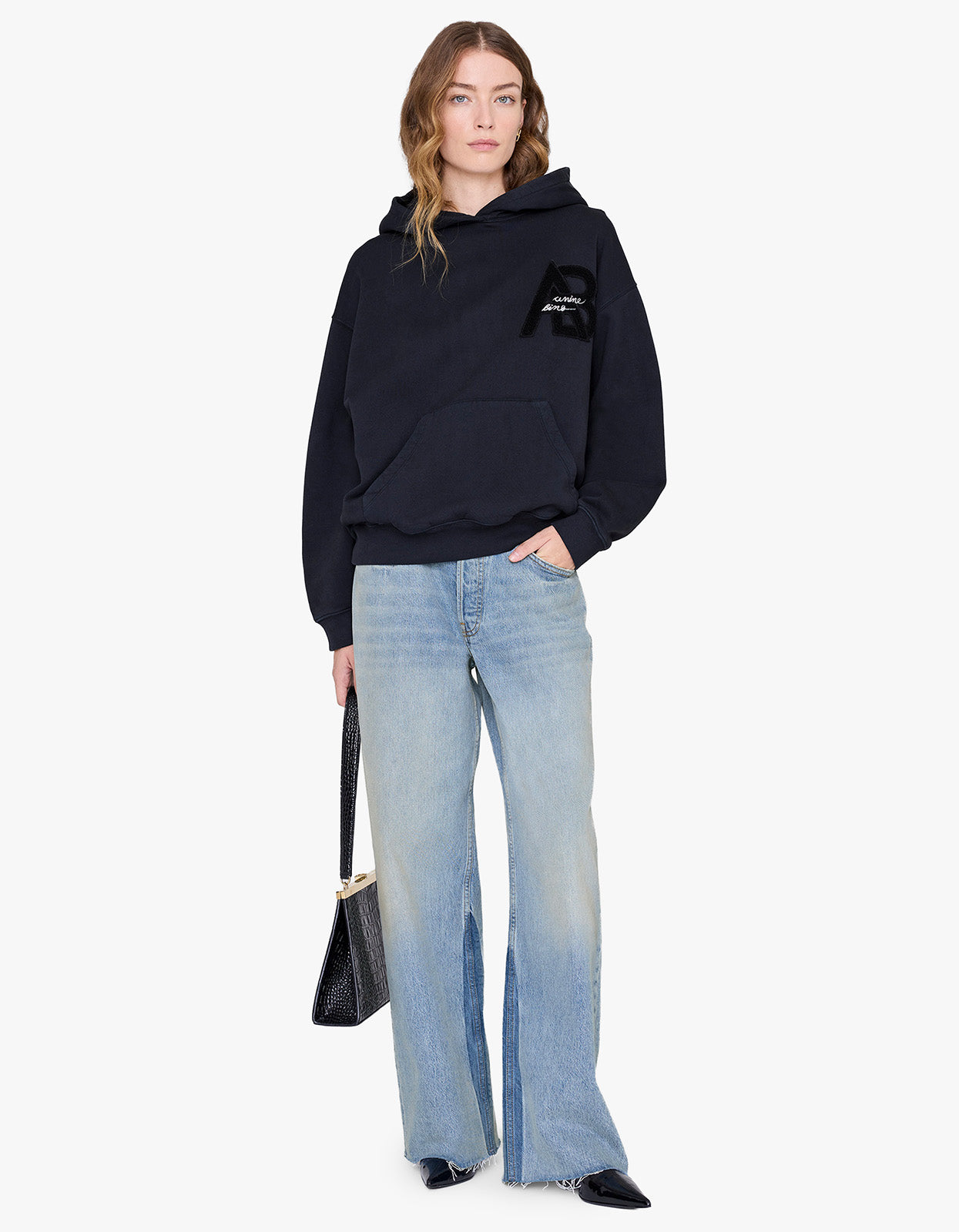 Jaci Hoodie Letterman - Vintage Black