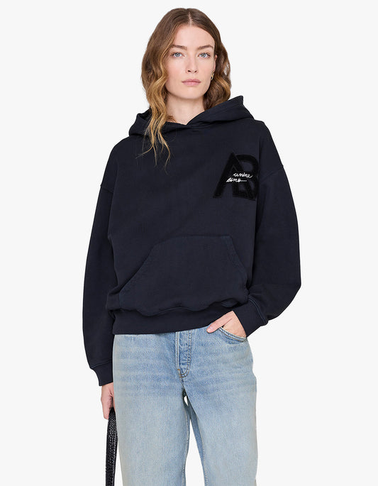 Jaci Hoodie Letterman - Vintage Black