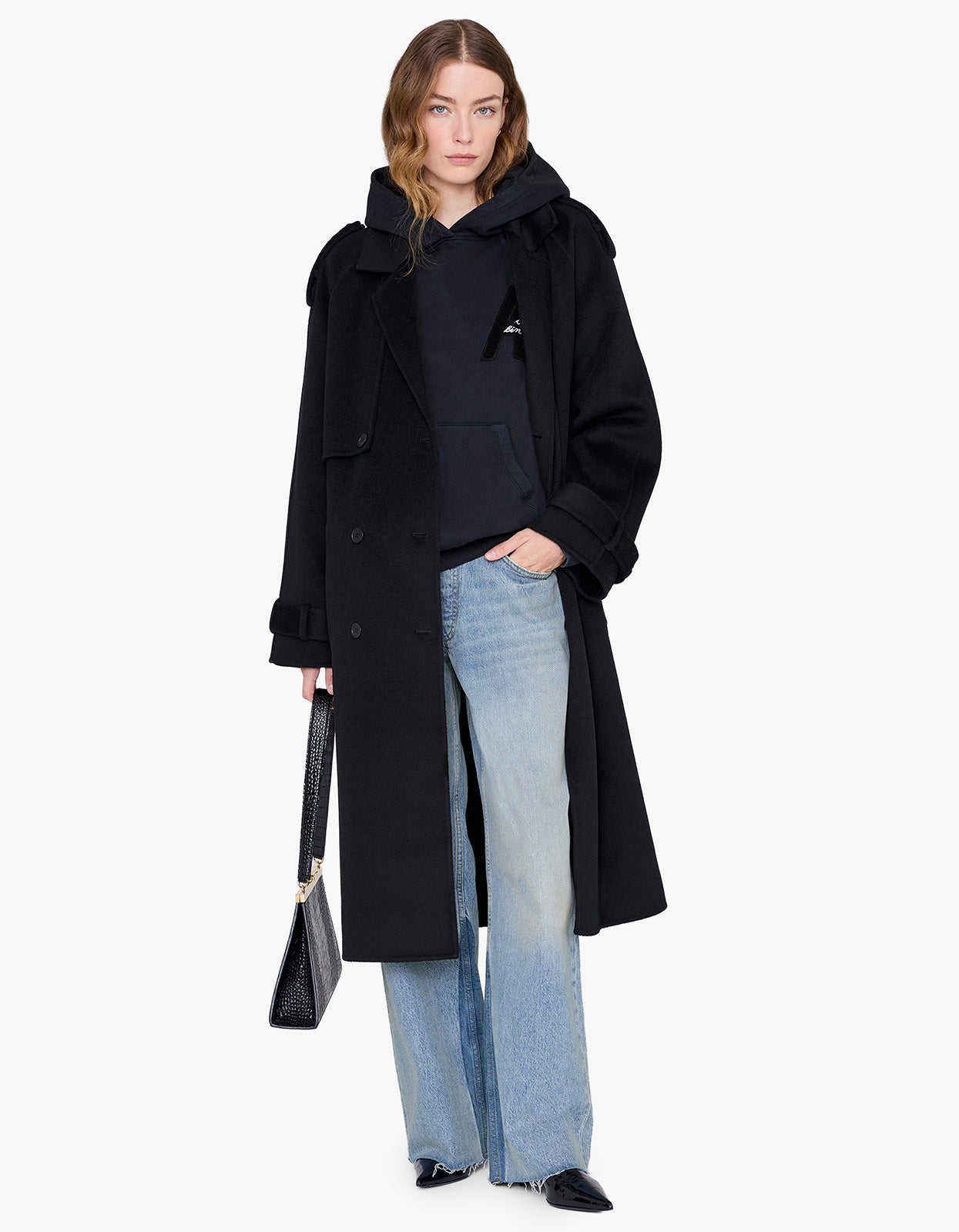 Jaci Hoodie Letterman - Vintage Black