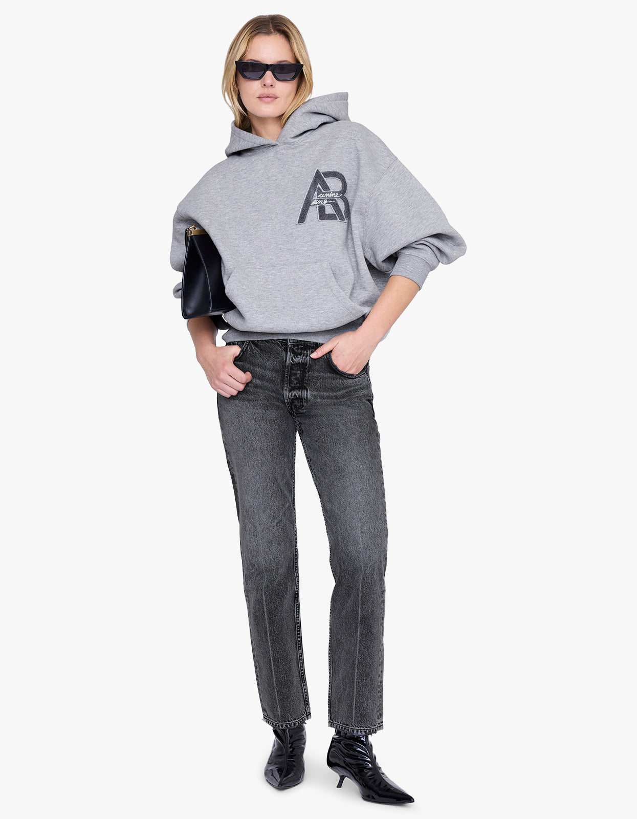 Jaci Hoodie Letterman - Medium Heather Grey – Superette
