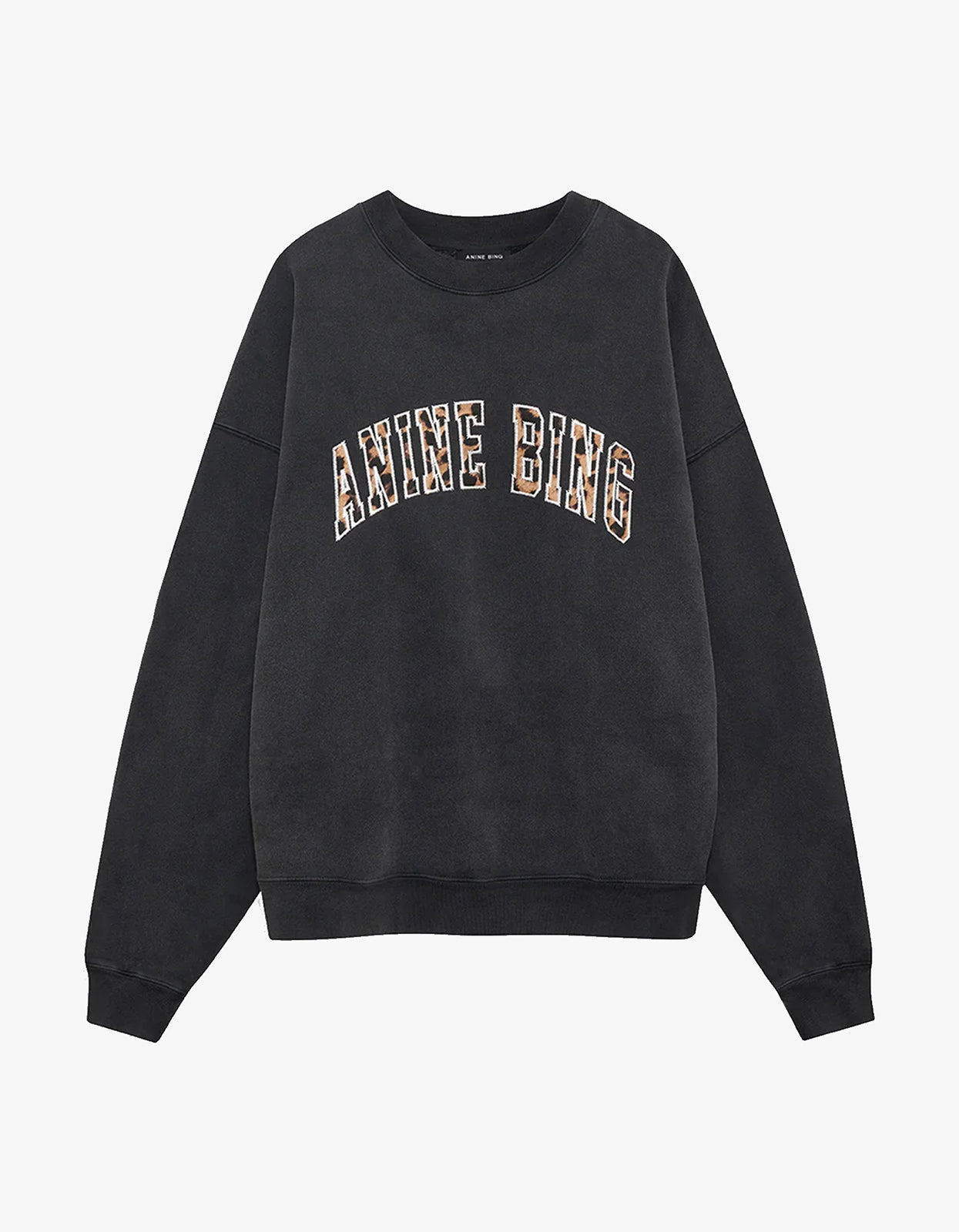ANINE BING AB スウエト　ブラック アニン ビン オーバーサイズ クルー / ANINE BING OVERSIZED