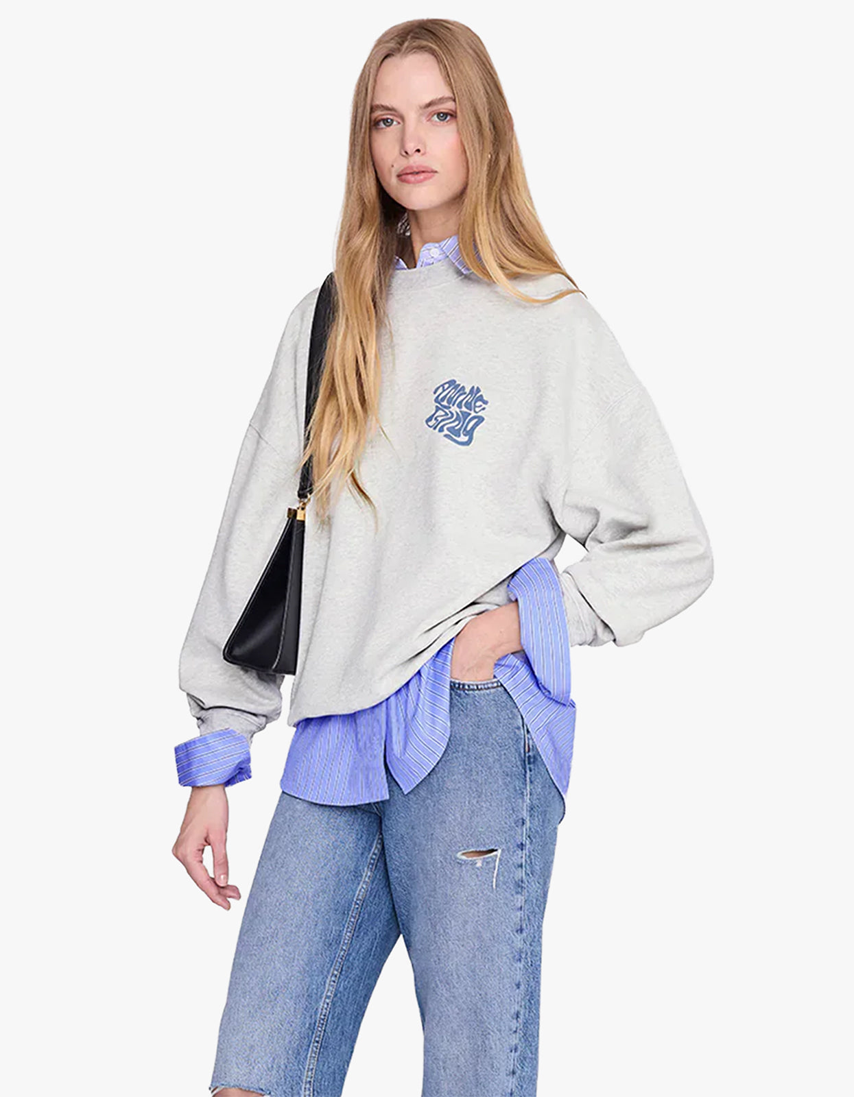 Miles Sweatshirt Waves - Heather Grey