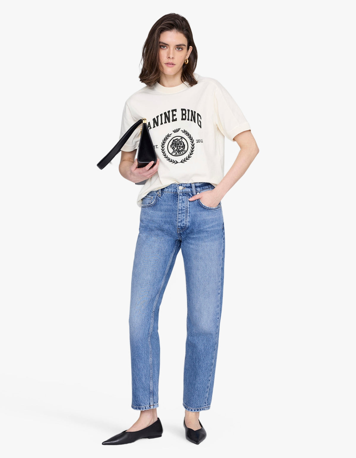 Jaylin Tee Collegiate - Washed Cream