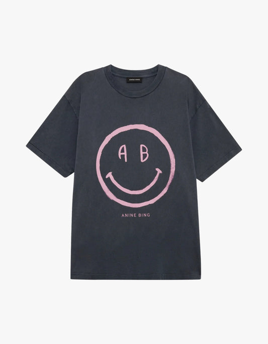 Cade Tee Smiley - Washed Grey