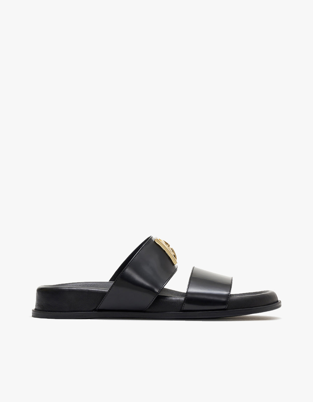 Superette | Parker Slides Monogram - High-Shine Black