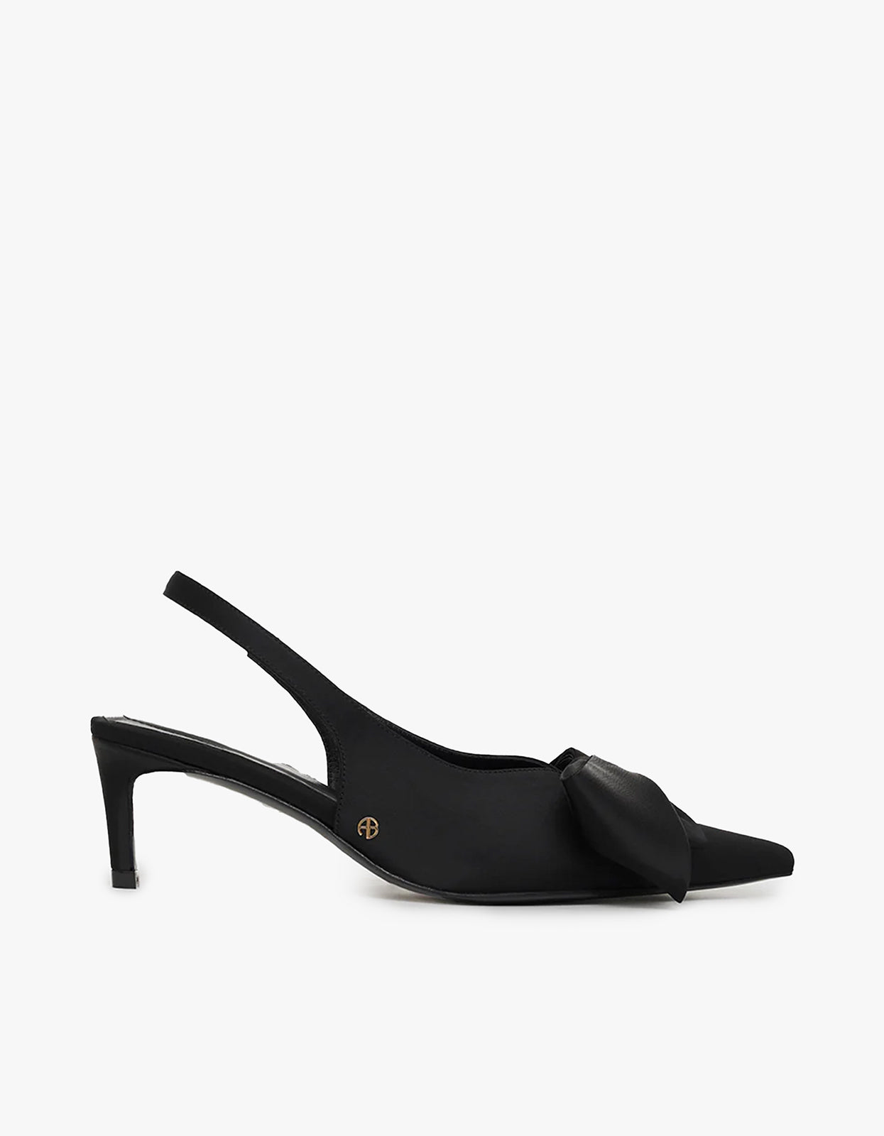 Superette Nina Heels With Bow Black Satin