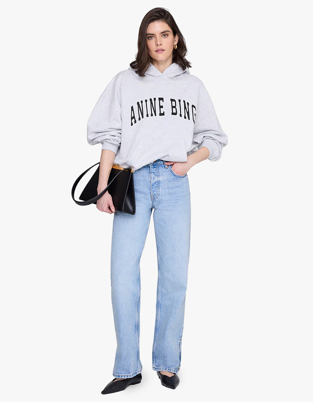 Anine Bing - Harvey Sweatshirt New Classic Medium Heather Grey