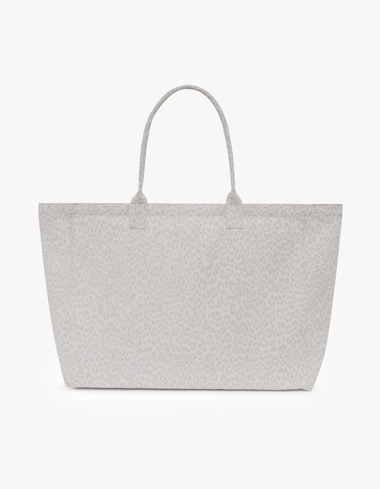 Leo Canvas Tote - Washed White Leopard