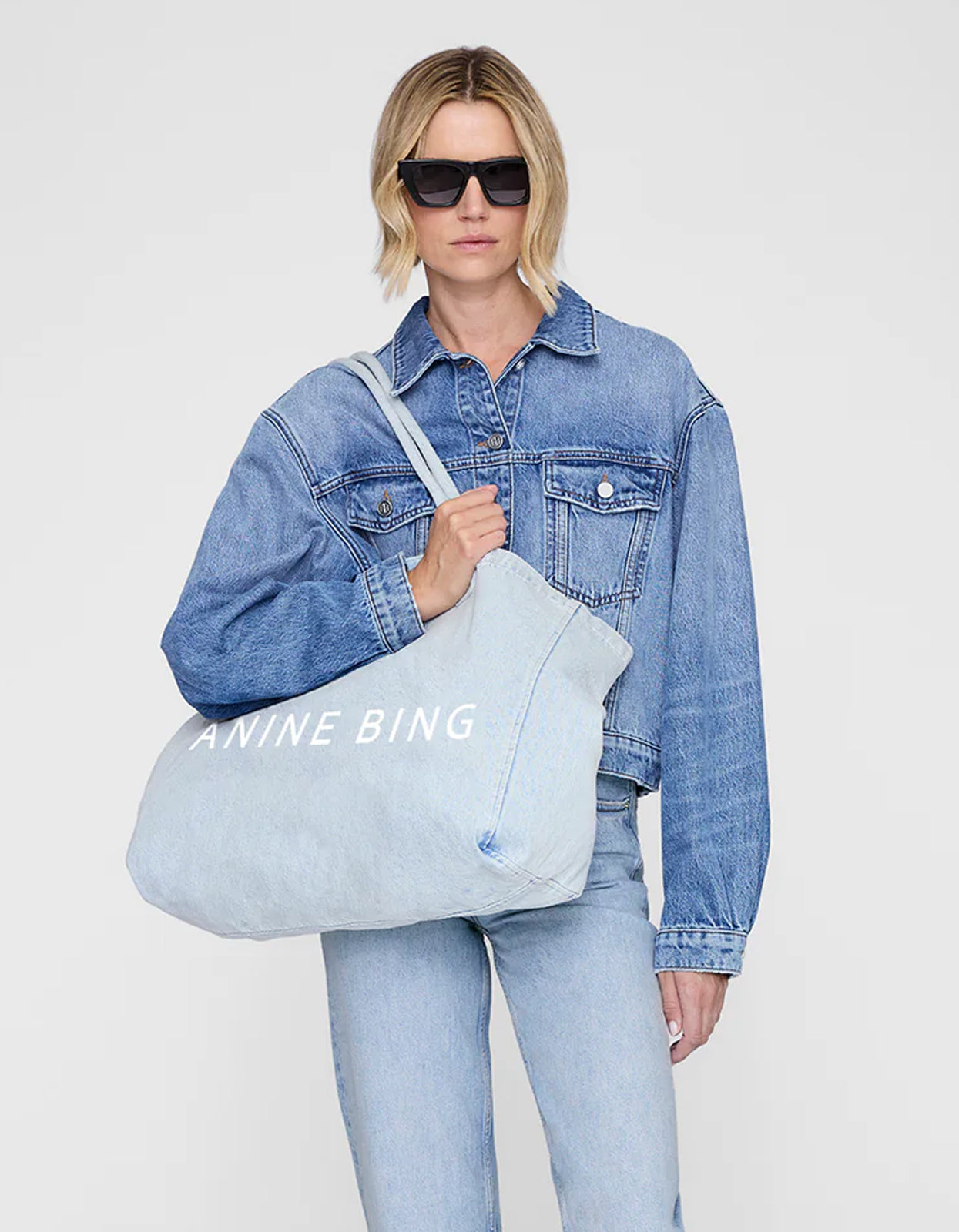 Leo Denim Tote - Lucid Blue