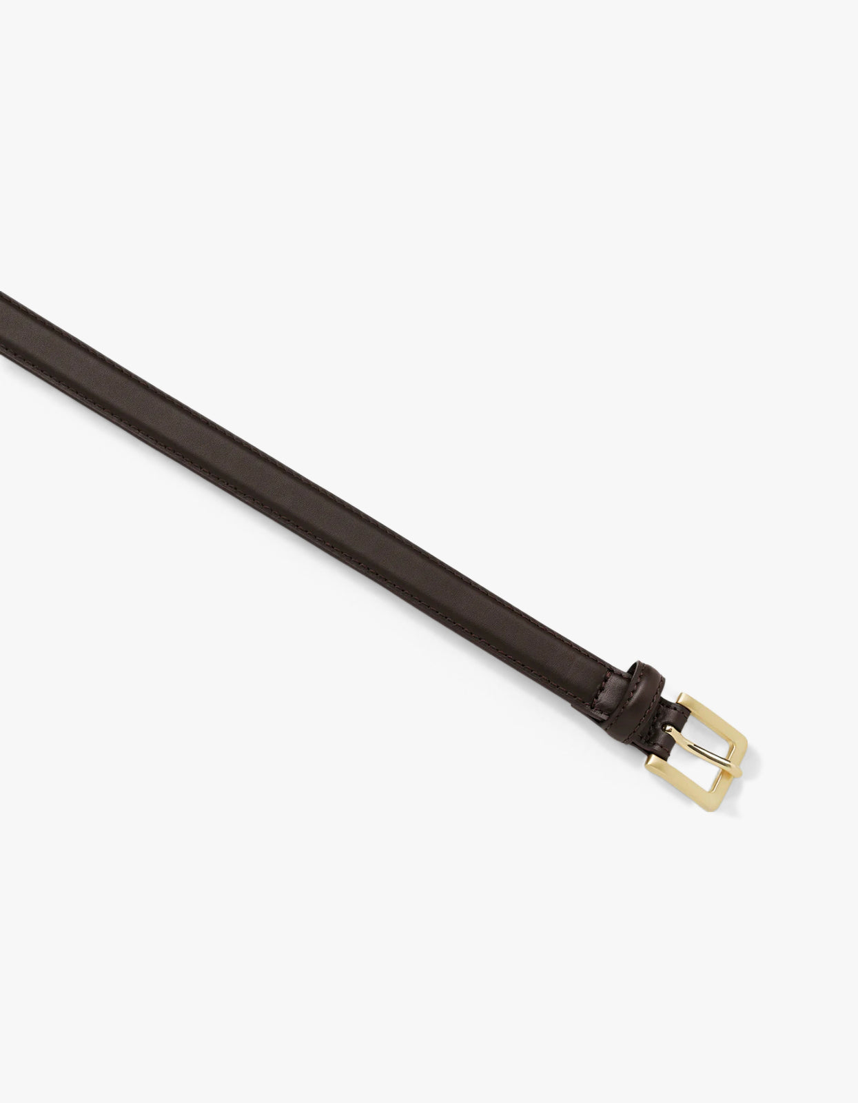In Your Eyes Belt - Choc Nappa/Gold