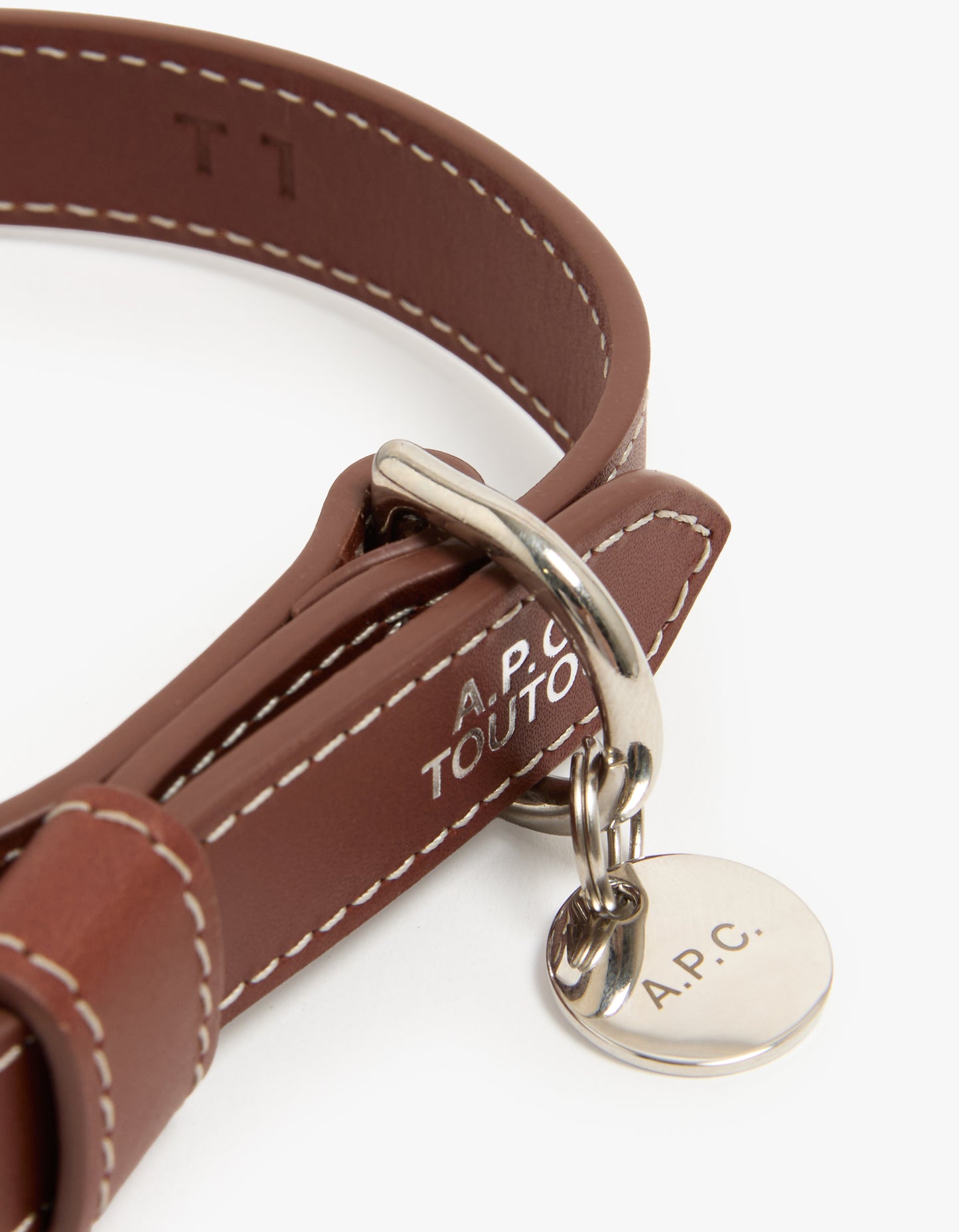 TOUTOU Leather Dog Collar - CAD Hazelnut