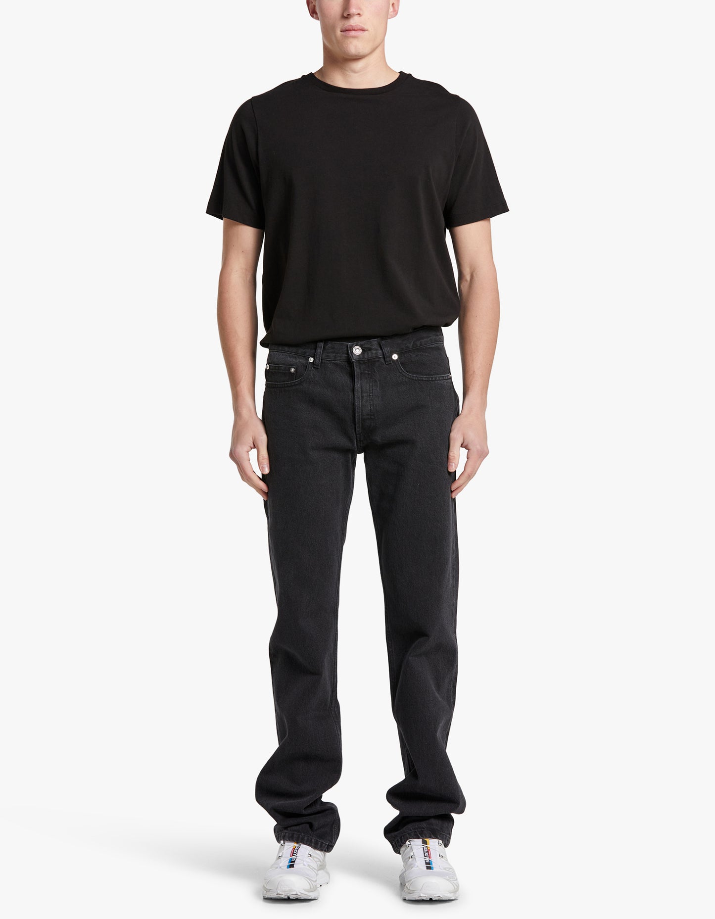 A.P.C Jean New Standard - LZE Noir Delave Mens - Bottoms - Jeans